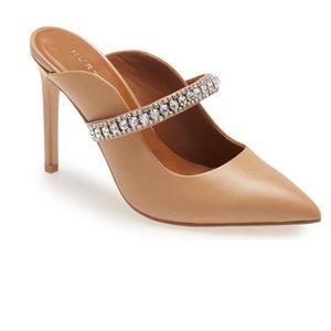 Kurt Geiger Duke crystal strap pointed toe mule